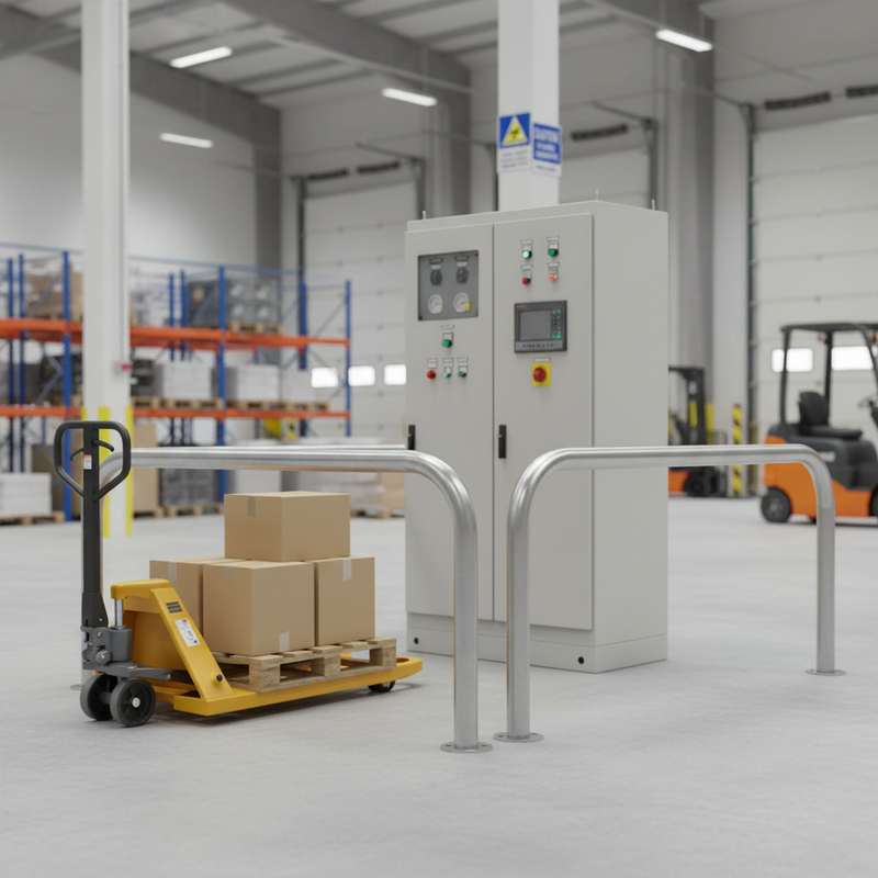 Dark Gray Heavy Duty Galvanised Steel Hoop Perimeter Barrier - 48mm Diameter