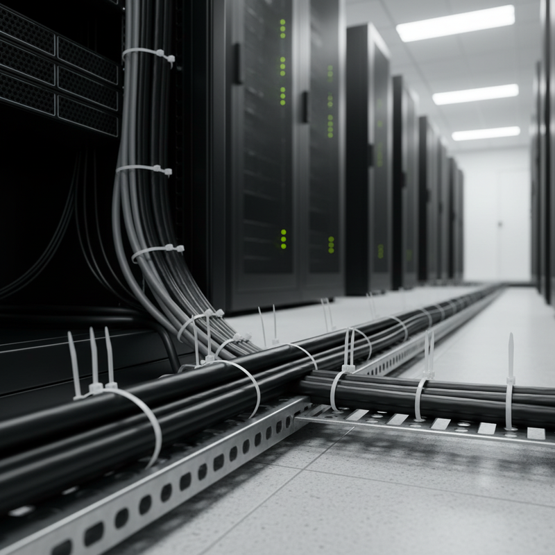 Gray Heavy Duty White Nylon Cable Ties 800mm x 7.6mm (Pack of 100)