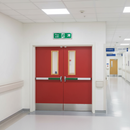 Gray Premium Fire Safety Exit Sign - Up Right Arrow Directional Indicator