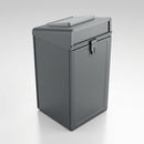 112 litre food waste bin galvanised steel with slam lock door (view 2)