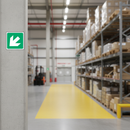 Rosy Brown Premium Reversible Diagonal Arrow Fire Safety Signs - Universal Application