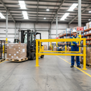 Dark Gray Premium Medium Duty Impact Railing System - Sliding Gate for Enhanced Safety