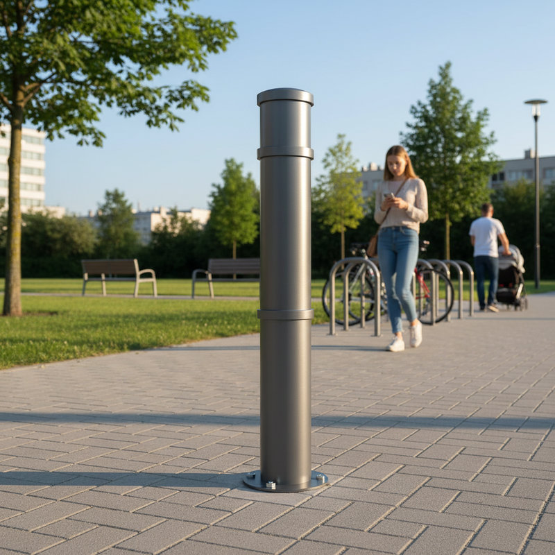 Rosy Brown Premium Ornamental Bollard 114mm Diameter - 900mm Above Ground