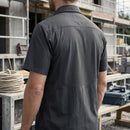 Short Sleeve Wicking Work Shirt with Mesh Ventilation - Black