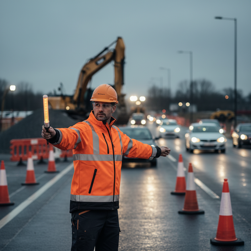 Slate Gray Premium Hi-Vis Two-Tone Soft Shell Jacket - Lightweight & Windproof
