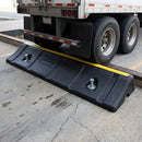1000 x 300 x 150mm HGV truck wheel stop, black recycled PVC