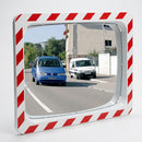 600 x 400mm Polymir Traffic Mirror Red & White Frame (view 2)