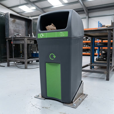 100 Litre Recycling Bin with Hooded Lid MDPE