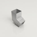 Flush Joint Aluminium Downpipe Bend 72x72mm — RAL 9006 / 112.5 Degrees