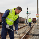 Dark Slate Gray Premium Two Tone Hi-Vis Softshell Bodywarmer - Yellow/Navy