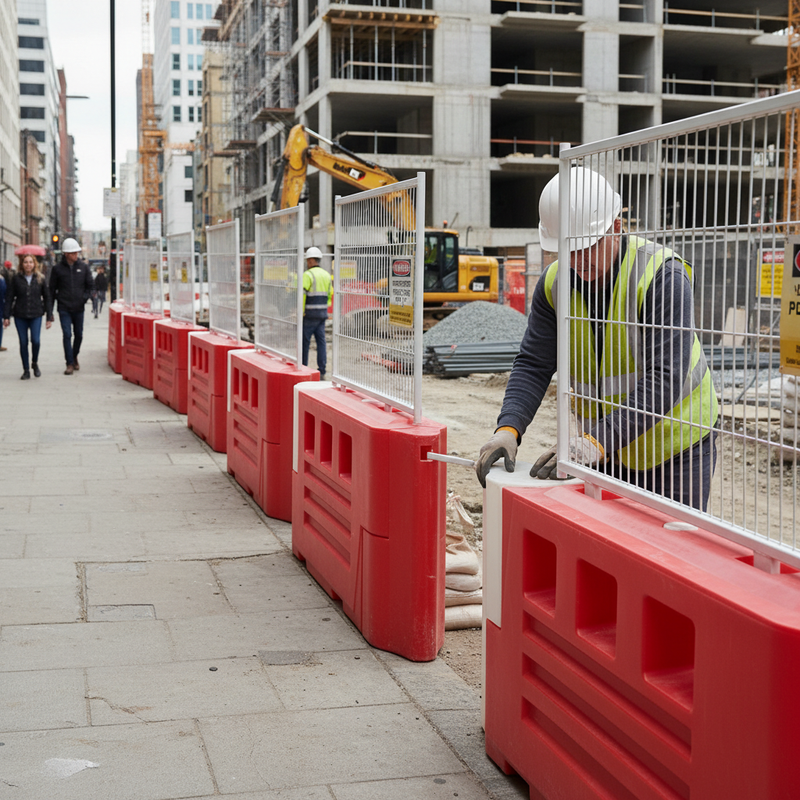 Dark Gray Premium Barrier Mesh Hoarding Panel with Anti-Climb Design