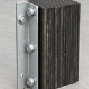 Black Loading Bay Protection Block with Steel Frame 600 x 380 x 105mm