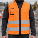 Hi-Vis Class 2 Safety Vest with Zipped Front - Hi-Vis Orange