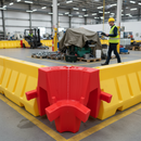 Dark Khaki Premium Water-Filled Barrier Corner Section for 90° Turns