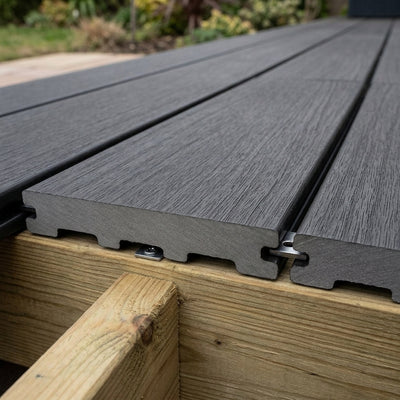 Solid Scalloped Grooved Board 4.8m Ebony