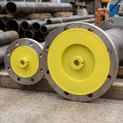 DN 150 Full Face Flange Protector – 280mm OD, Yellow LDPE