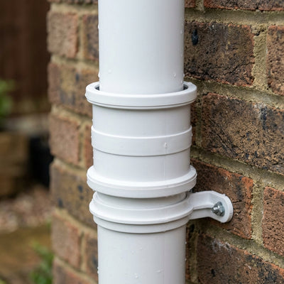 Down Pipe Connector Double Socket 68mm Arctic White