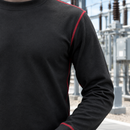 Black Long Sleeve Crew Neck Top with Arc Flash and Flame Protection (view 2)