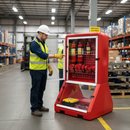 Dim Gray Premium Mobile Safety Station for Fire Safety Management