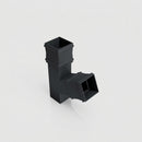 72x72mm Traditional Square Aluminium Downpipe Branches — RAL 7016 / 112.5 Degrees
