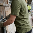 Women's Classic Cotton Short Sleeve Work T-Shirt - Khaki Green (view 2)
