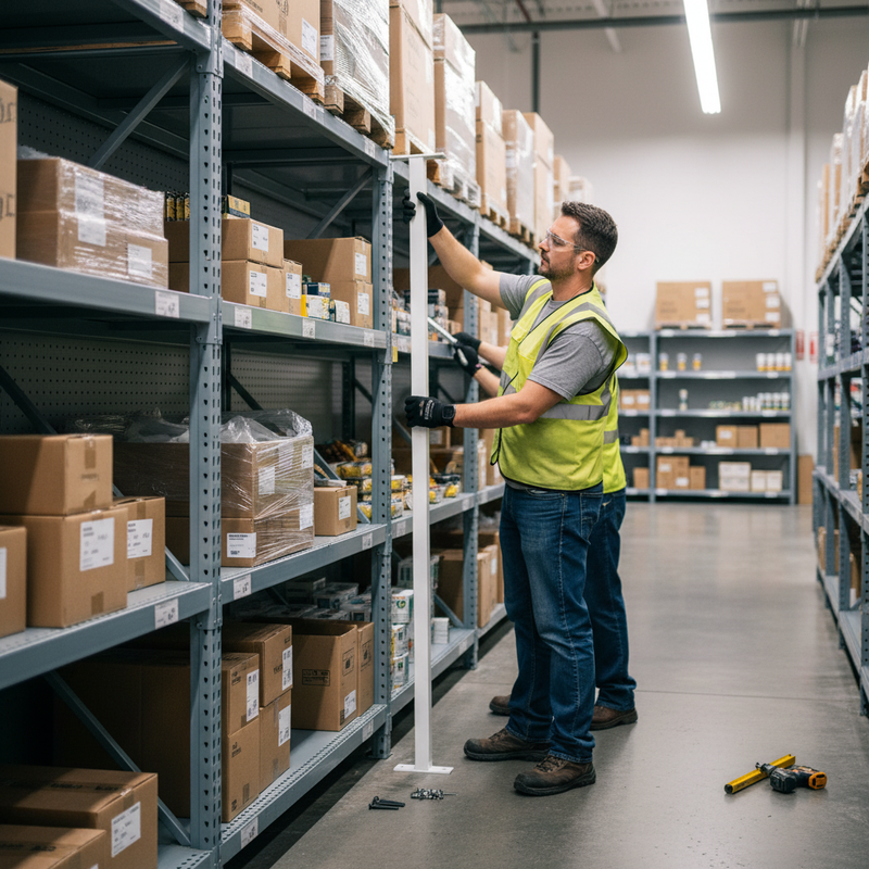 Dark Slate Gray Premium White Gondola Tie Bar for Enhanced Shelving Support