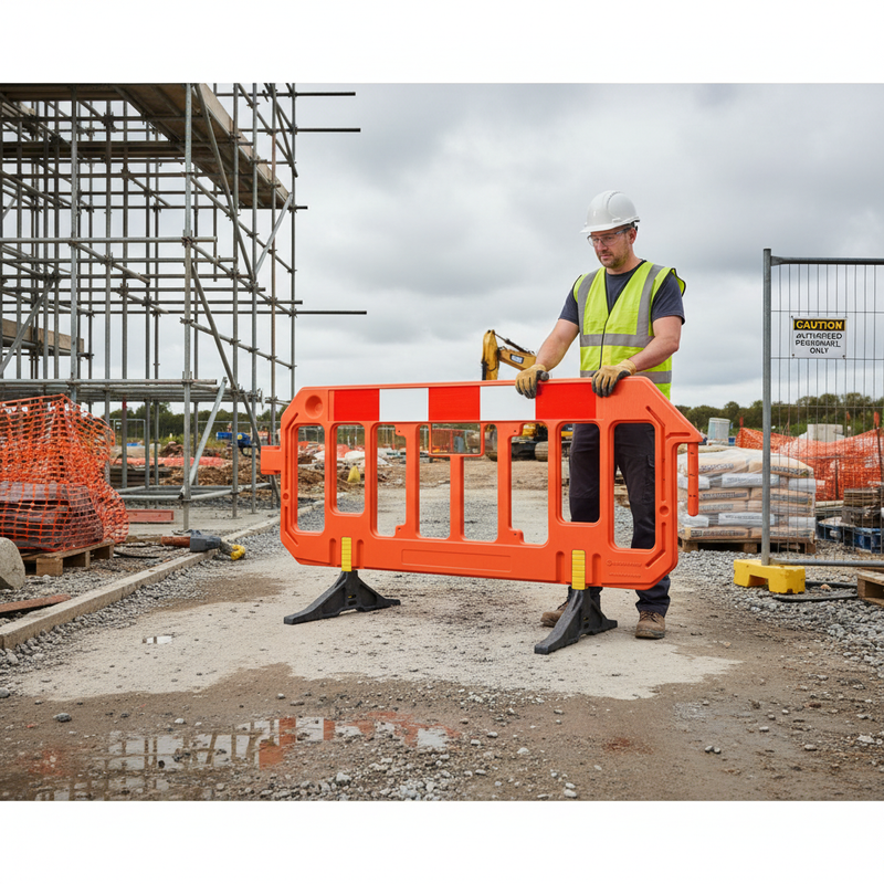 Gray Premium Gate ID Barrier with Reflective Panel for Safety