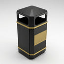 Square closed-top litter bin, 112 litre, glass fibre composite (view 2)