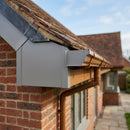 L Return Aluminium Fascia Board Gable Box Ends — RAL 7036 (in use)