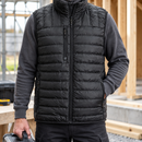 Packable Quilted Work Liner Vest with Down-Like Padding - Black