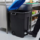 100 Litre pedal-operated wheeled litter bin with colour-coded lid