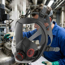 Full Face Protective Mask with Clear Panoramic Visor, Small/Medium/Large