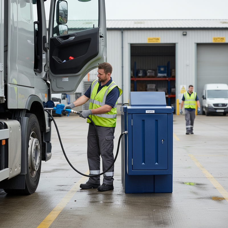 Gray 1900 Litre High-Performance AdBlue Dispenser with Bunded Construction