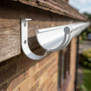 130mm Aluminium Gutter Top Rafter Bracket — RAL 9016 (in use)