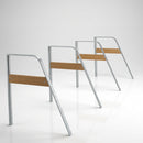 800–1365mm Cycle Rack Iroko Hardwood & Galvanised Steel (view 2)