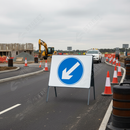 Light Gray Premium Keep Left Metal Sign Face - 750mm for Road Safety