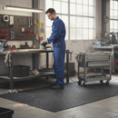 Dark Slate Gray Premium Anti-Slip Rubber Matting with Raised Circular Studs - 4.5mm Thick