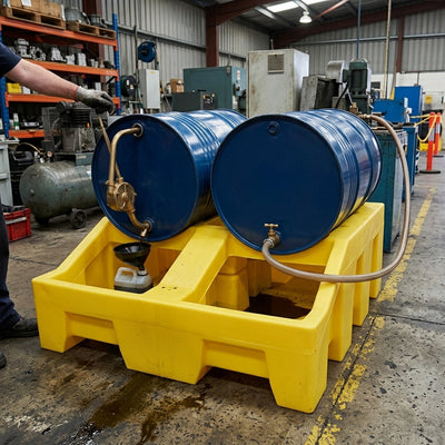 2 Drum Dispensing System with 400 Litre Spill Sump