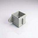Traditional Downpipe Spare Socket Eared 72x72mm Aluminium — RAL 7035