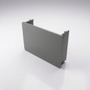 Aluminium Box Gutter Stop End 135 x 100mm — RAL 7037