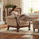 Premium 60mm Dark Wood Effect Non-Slip Furniture Castor Cups for Heavy Furniture Protection - 4 Pack