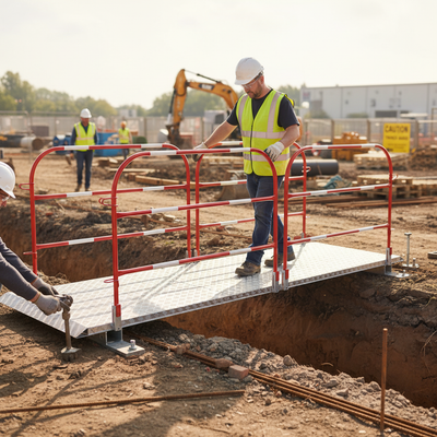 Temporary Heavy Duty Pedestrian Walkway Bridge for Construction Sites