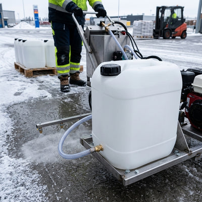 360 litre liquid de-icer, 20% brine solution, half pallet