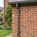 Traditional Aluminium Downpipe 76mm Diameter × 3m Eared Socket — RAL 7022 (in use)