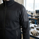 Black Micro Fleece Work Jacket with Zoned Warmth