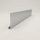 Aluminium Fascia Board Sample — RAL 9006 / 'U' Return