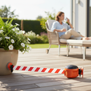 Light Gray Premium Suction Pad Retractable Barrier Kit with 9m Tape