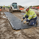 Rosy Brown Heavy Duty Ground Protection Mat - 1.8m x 0.9m for Vehicles