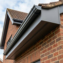 Aluminium Soffit Boards – Plain or Vented with Exterior Coating — RAL 7022 / 740mm Wide | Unvented (in use)