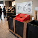 33 Litre paper cup lid & sleeve recycling bin